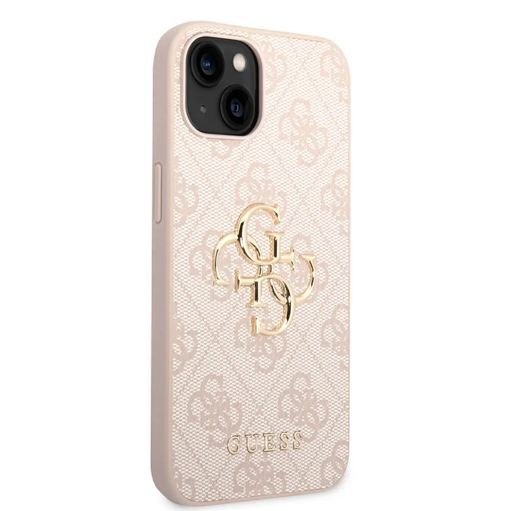 iPhone 15 PU Deri Desenli Kılıf, 4G Metal Logo - Guess