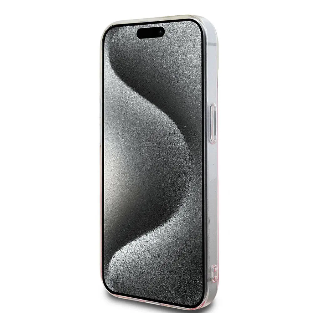 iPhone 15 Hello Kitty Lisanslı Elektroplating Gradyan Kılıf - Pembe
