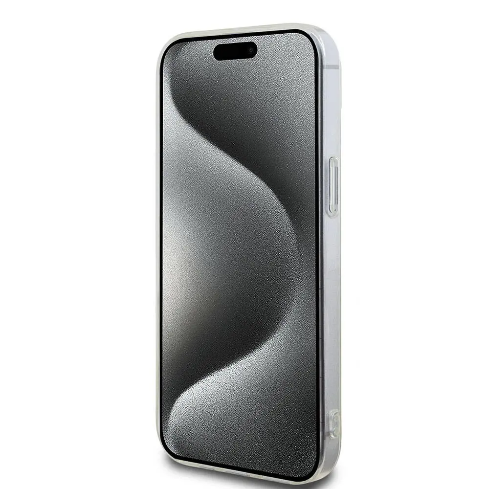 iPhone 15 Hello Kitty Lisanslı Kılıf, Kitty Head Logolu - Beyaz