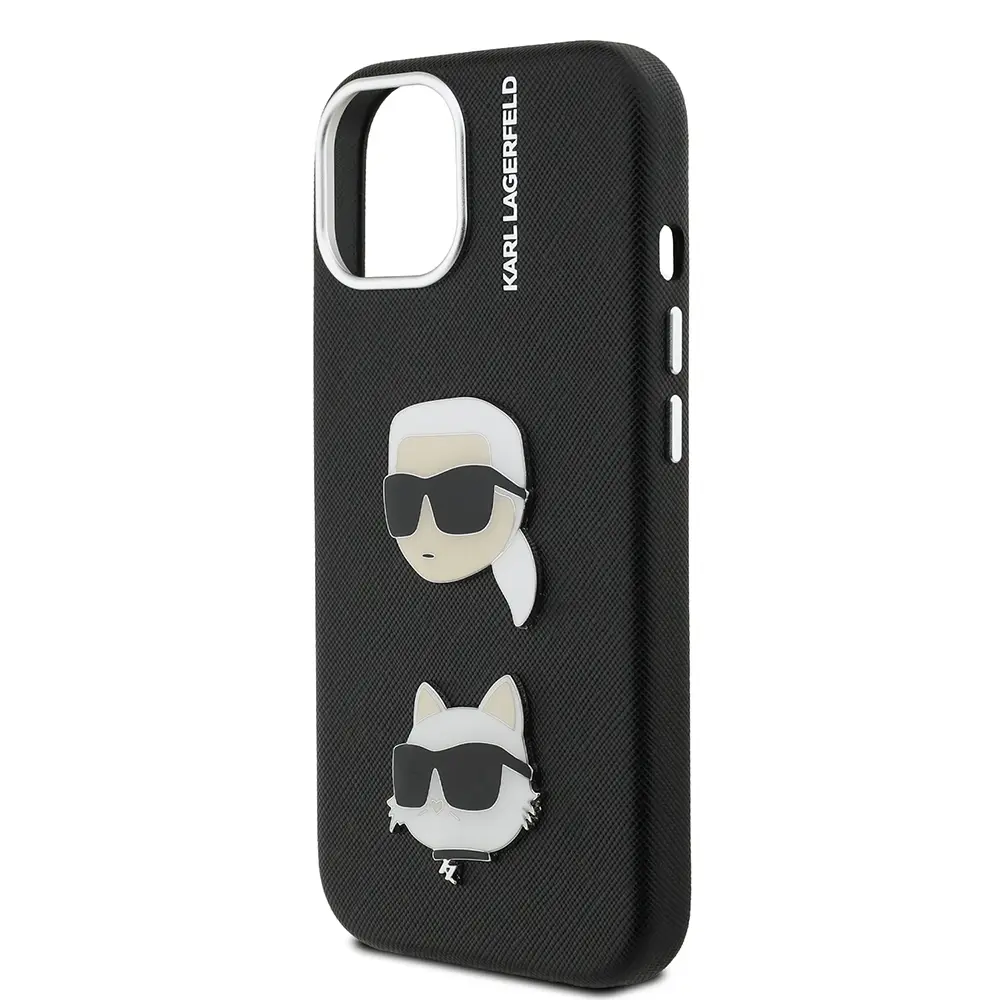 iPhone 15 Kılıf, Lisanslı K&C Heads Pin Tasarım - Karl Lagerfeld