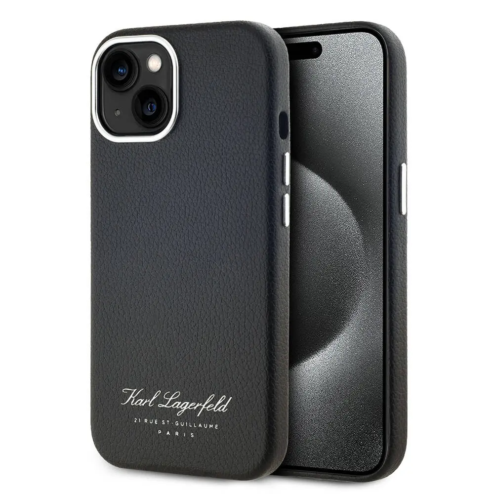 iPhone 15 Kılıf, Lisanslı KL Yazılı Hotel Kapak - Karl Lagerfeld