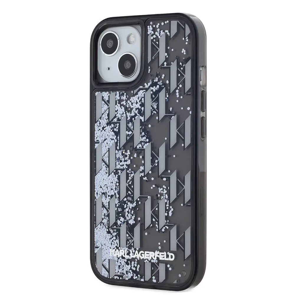iPhone 15 Simli KL Yazılı Monogram Gradient Kılıf - Karl Lagerfeld