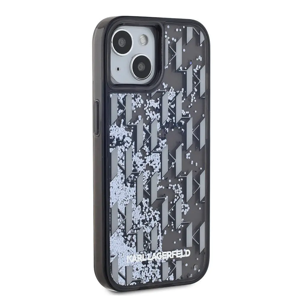 iPhone 15 Simli KL Yazılı Monogram Gradient Kılıf - Karl Lagerfeld