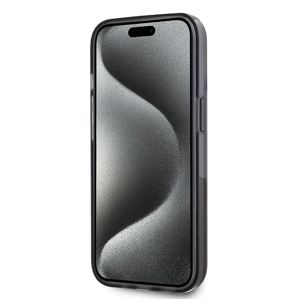 iPhone 15 Simli KL Yazılı Monogram Gradient Kılıf - Karl Lagerfeld