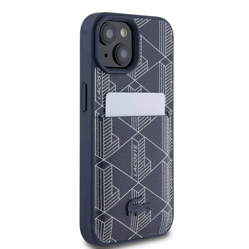 iPhone 15 MagSafe Uyumlu Kartlıklı Kılıf - Lacoste Lisanslı Monogram