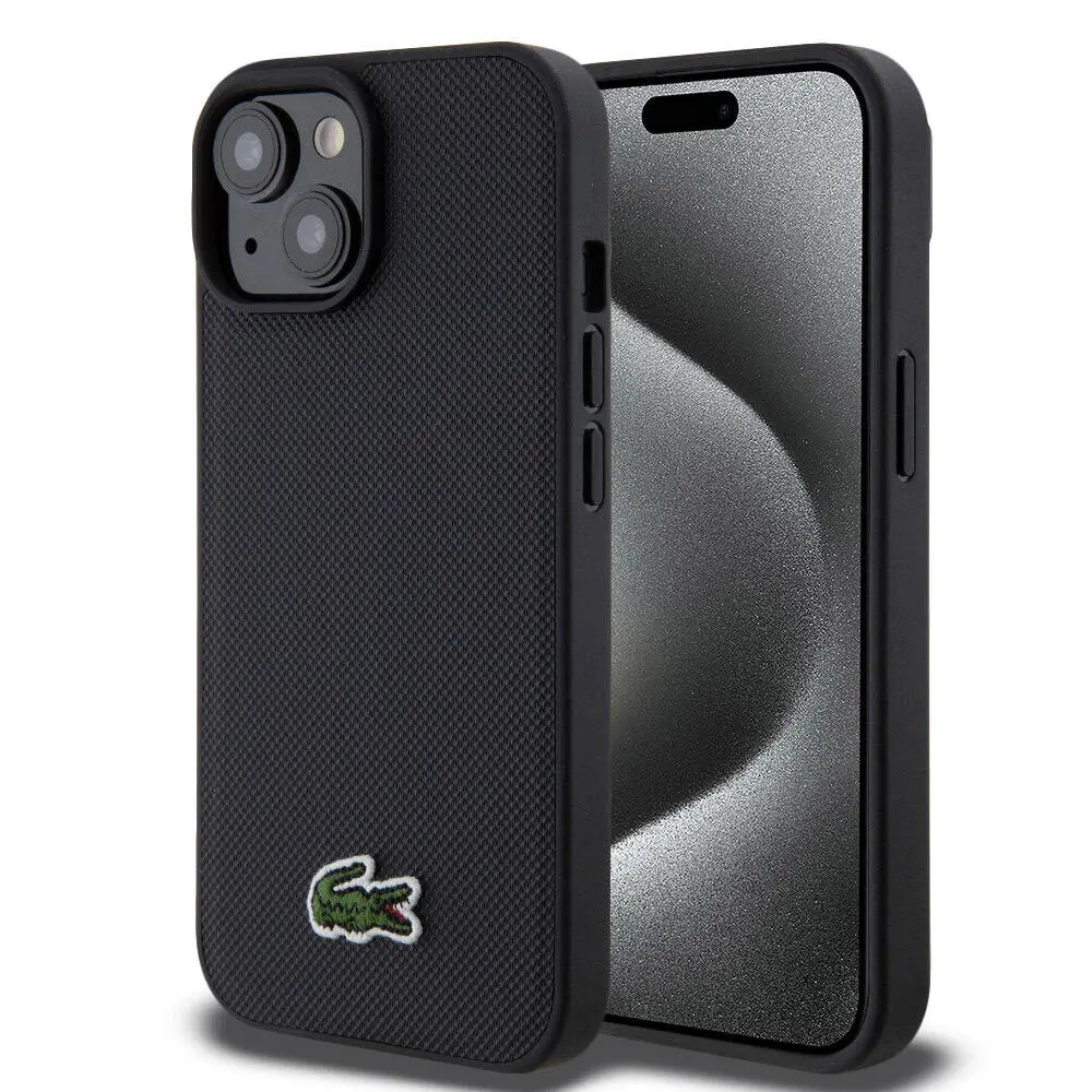 iPhone 15 PU Pike Desenli Lisanslı Kılıf - Lacoste
