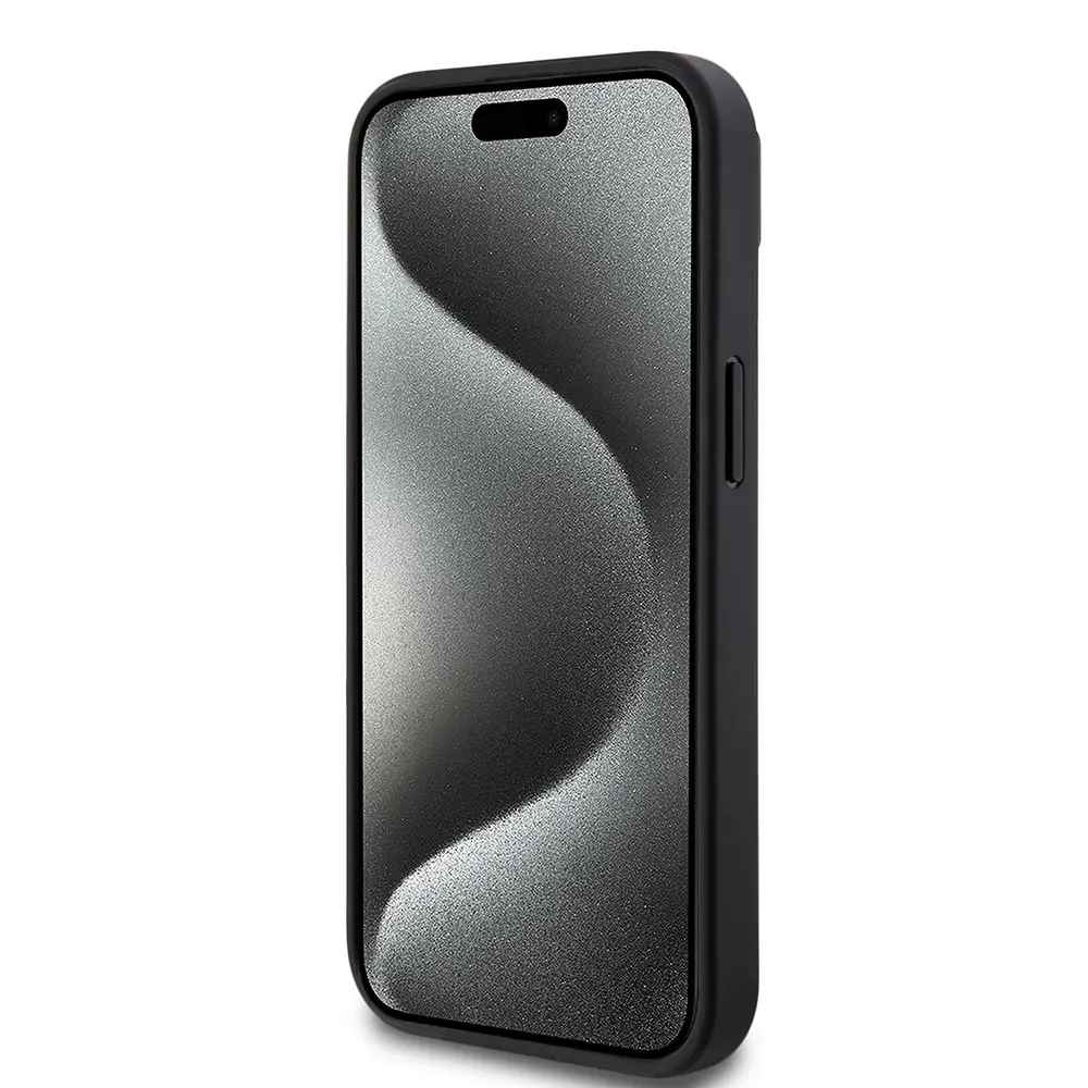 Apple iPhone 15 Kılıf Lacoste Orjinal Lisanslı PU Pike Desenli Arka Yüzey İkonik Timsah Dokuma Logolu Kapak + Type-C Kablo 1.5m