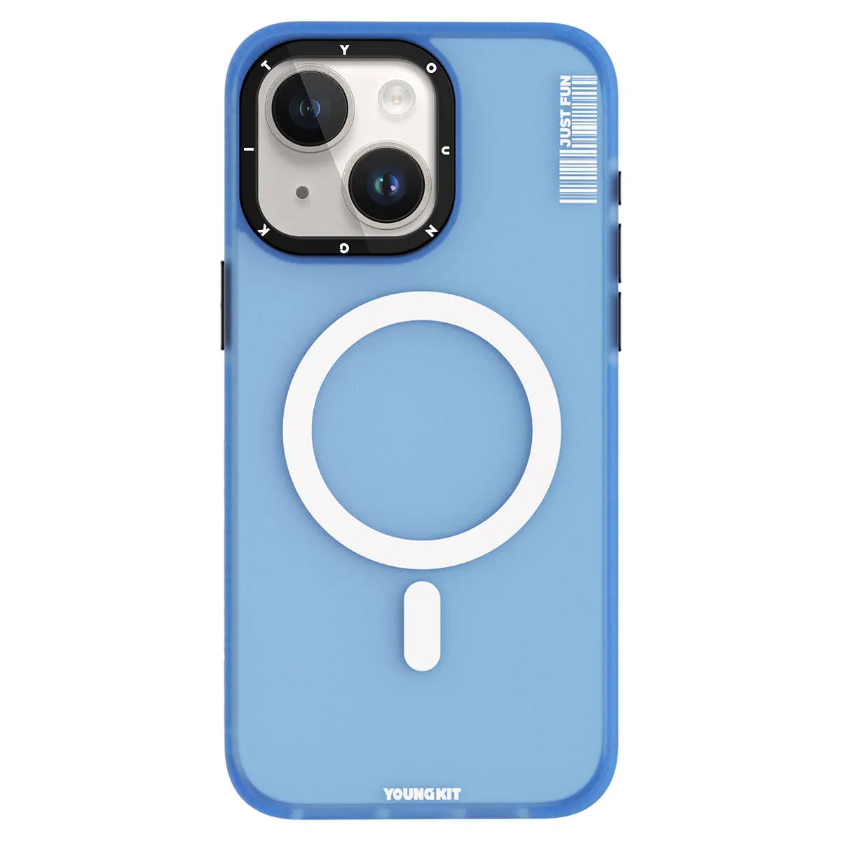 iPhone 15 MagSafe Uyumlu Şeffaf Kılıf - Youngkit Colored Sand