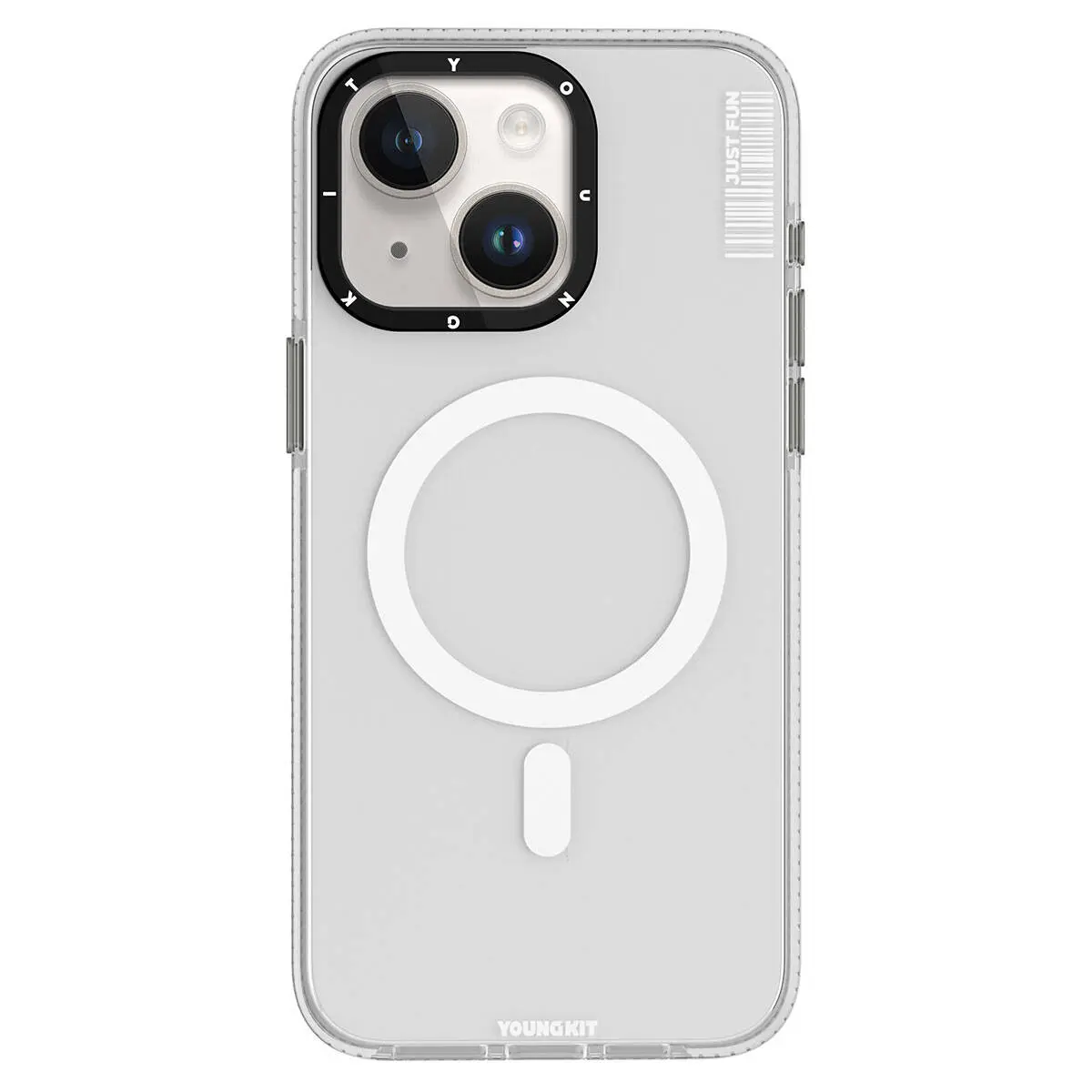 iPhone 15 MagSafe Uyumlu Şeffaf Kılıf - Youngkit Crystal Color