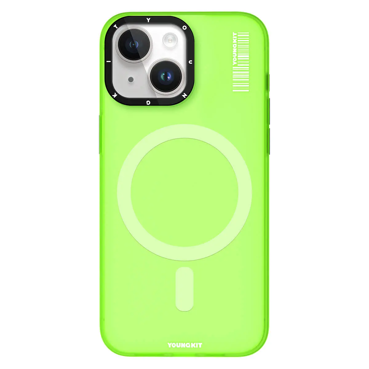 iPhone 15 MagSafe Uyumlu Şeffaf Kılıf - Youngkit Hidden Sand