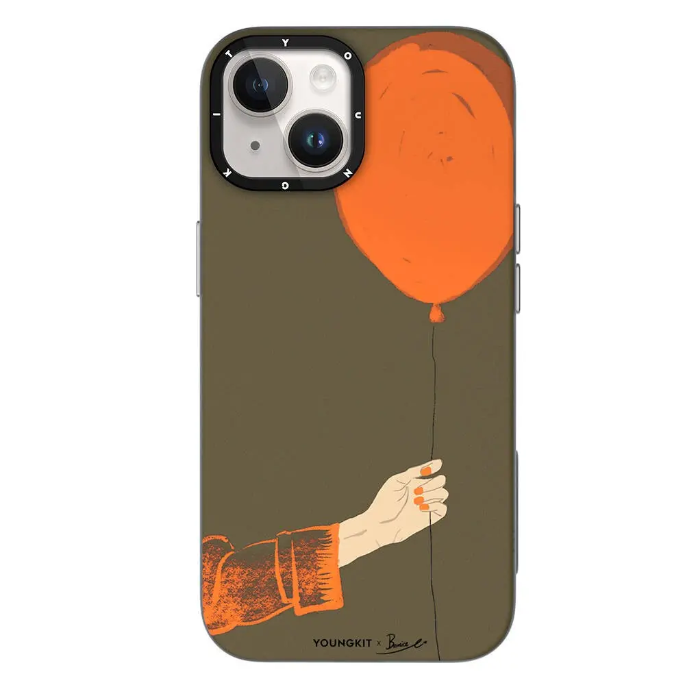 iPhone 15 MagSafe Uyumlu Kılıf - Youngkit Orange Serisi Flying Balloon