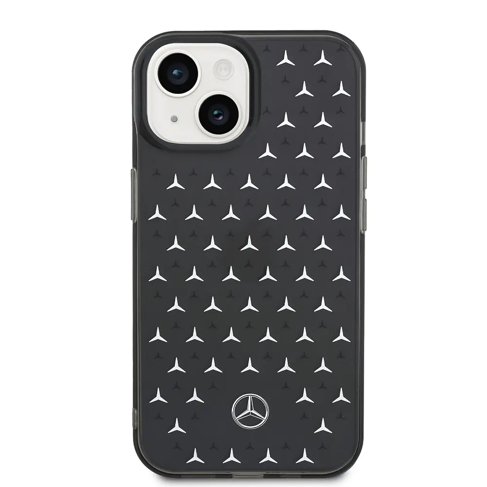 iPhone 15 Çift Katmanlı Yıldız Desenli Kılıf - Mercedes Benz