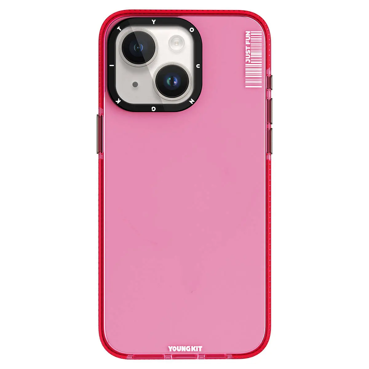 iPhone 15 Şeffaf Arka Yüzeyli Koruyucu Kılıf - YoungKit Crystal Color
