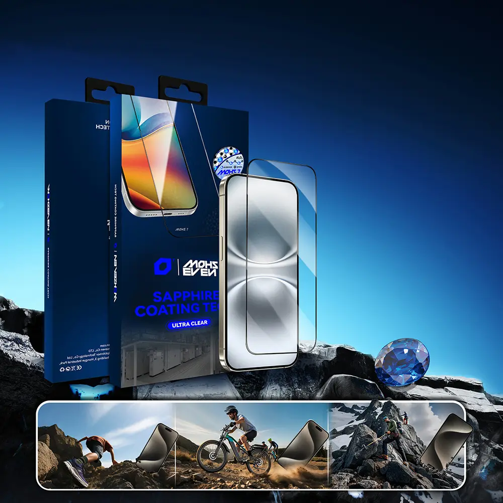 Apple iPhone 15 Plus Mohseven Safir Coating HD Temperli Cam Ekran Koruyucu