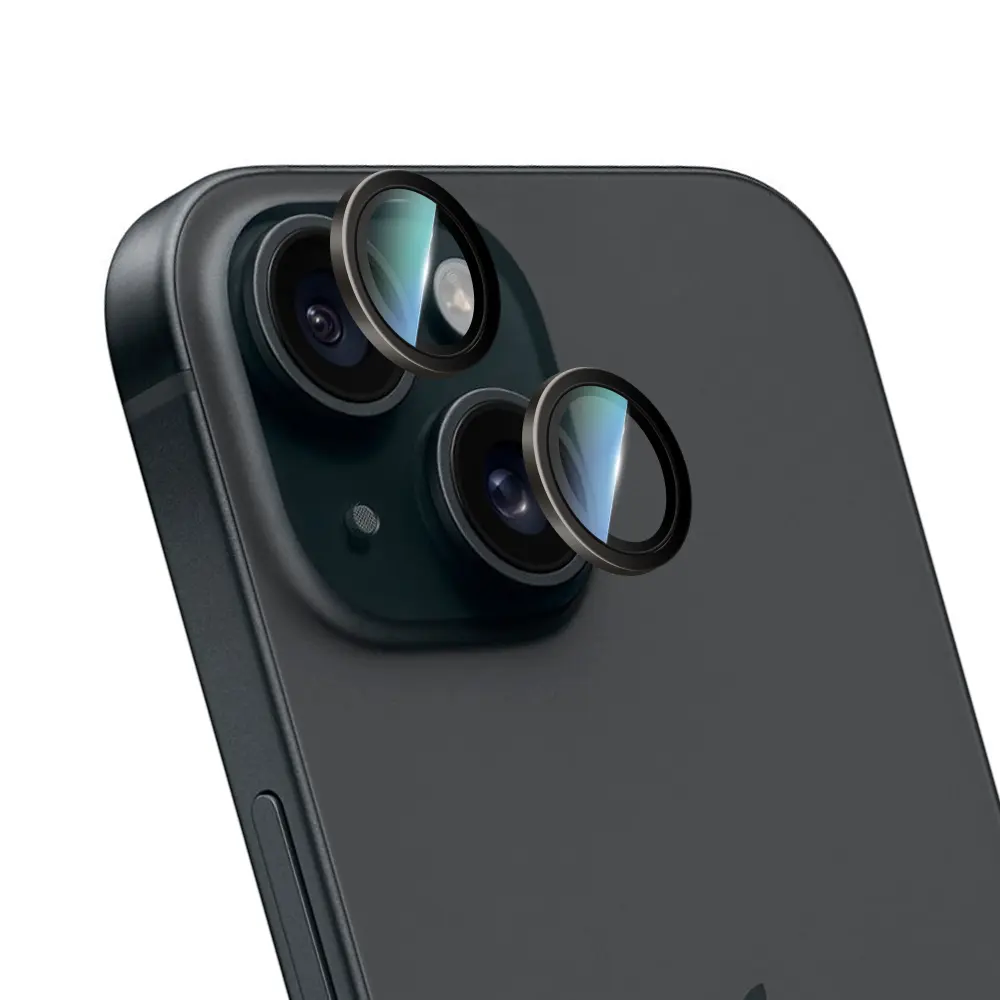 Apple iPhone 15 Plus CaseWorld Alloy Serisi Oleofobik Anti Reflective Kamera Lens Koruyucu