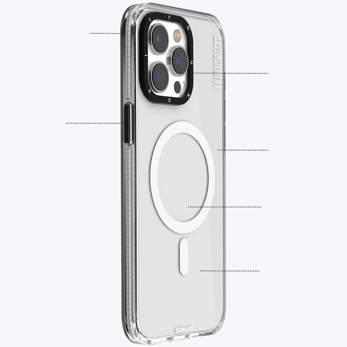 iPhone 15 Plus MagSafe Uyumlu Kılıf - YoungKit Crystal Color Serisi