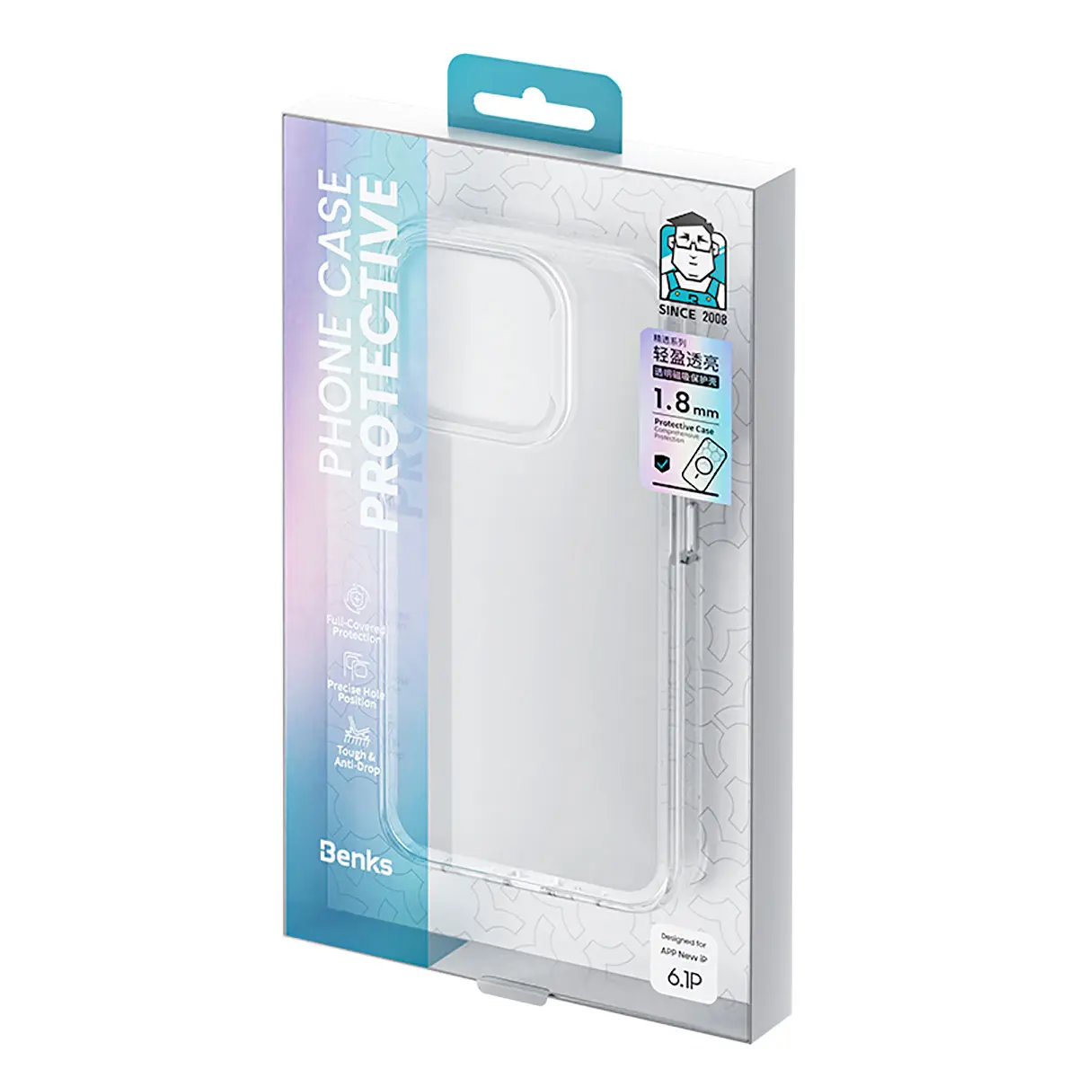 iPhone 15 Plus MagSafe Uyumlu Şeffaf Kılıf - Benks Crystal