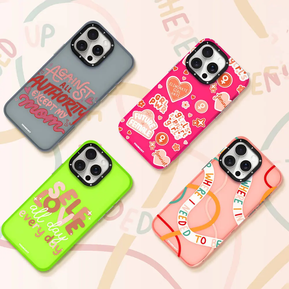 iPhone 15 Plus Tasarımlı Kılıf - Youngkit Sweet Language Bethany Green