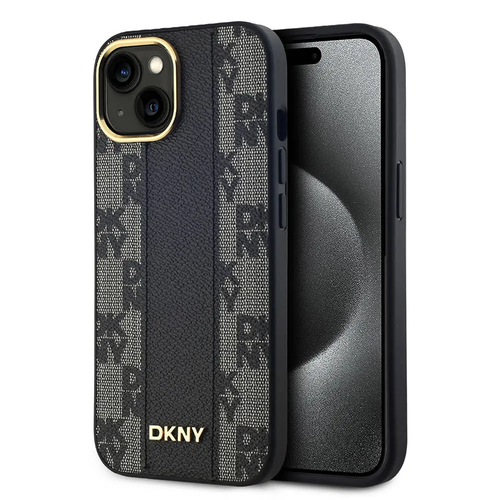 iPhone 15 Plus MagSafe Uyumlu Kılıf - DKNY Checkered Pattern