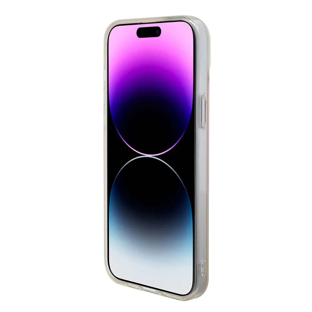 iPhone 15 Plus MagSafe Uyumlu Kılıf - Guess Iridescent Logolu
