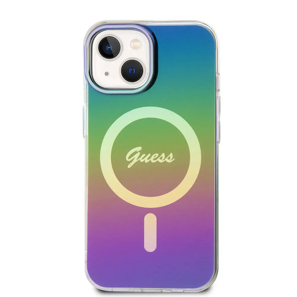 iPhone 15 Plus MagSafe Uyumlu Kılıf - Guess Iridescent Logolu