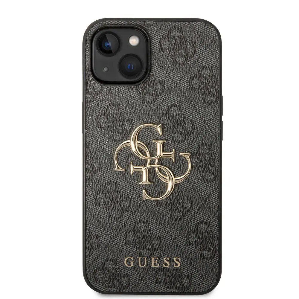 iPhone 15 Plus PU Deri Kılıf, 4G Metal Logolu - Guess