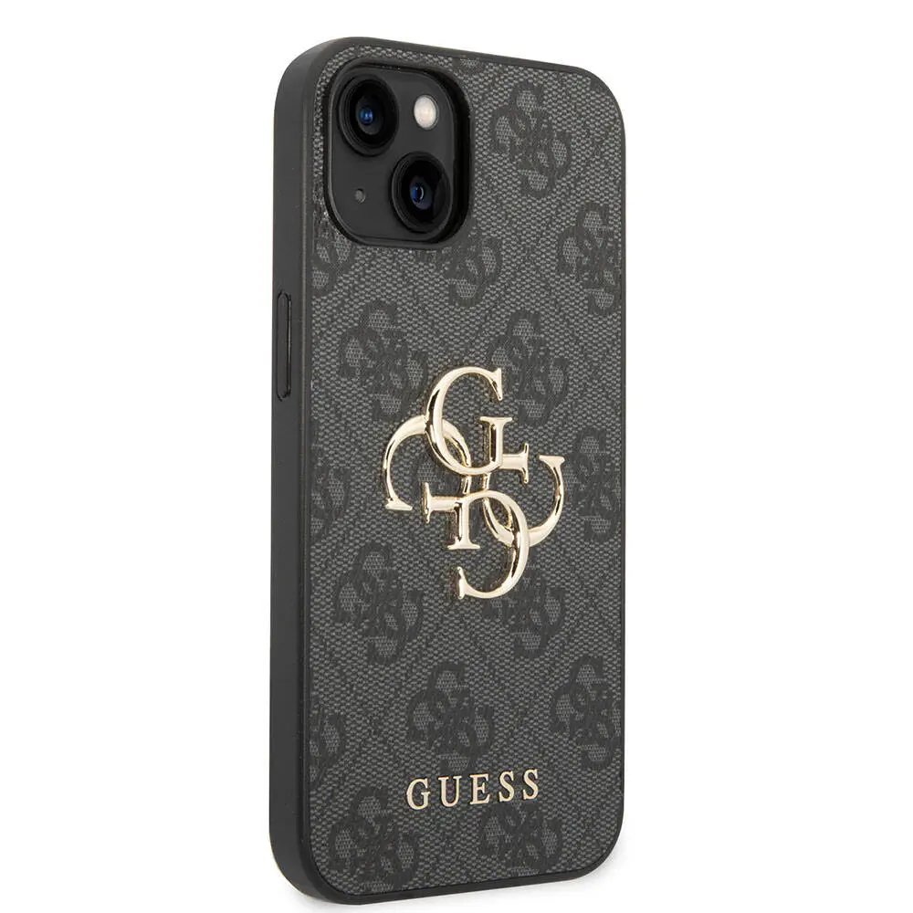 iPhone 15 Plus PU Deri Kılıf, 4G Metal Logolu - Guess