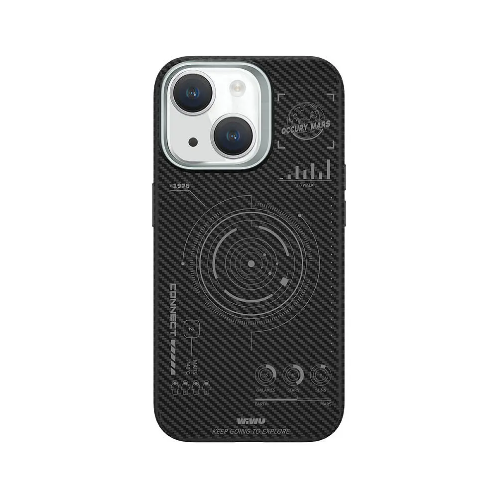 iPhone 15 Plus MagSafe Uyumlu Karbon Fiber Kılıf - Wiwu HHX-016 Mars
