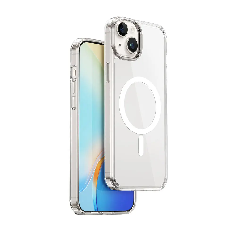 iPhone 15 Plus MagSafe Uyumlu Şeffaf Kılıf - Wiwu Magnetic Crystal