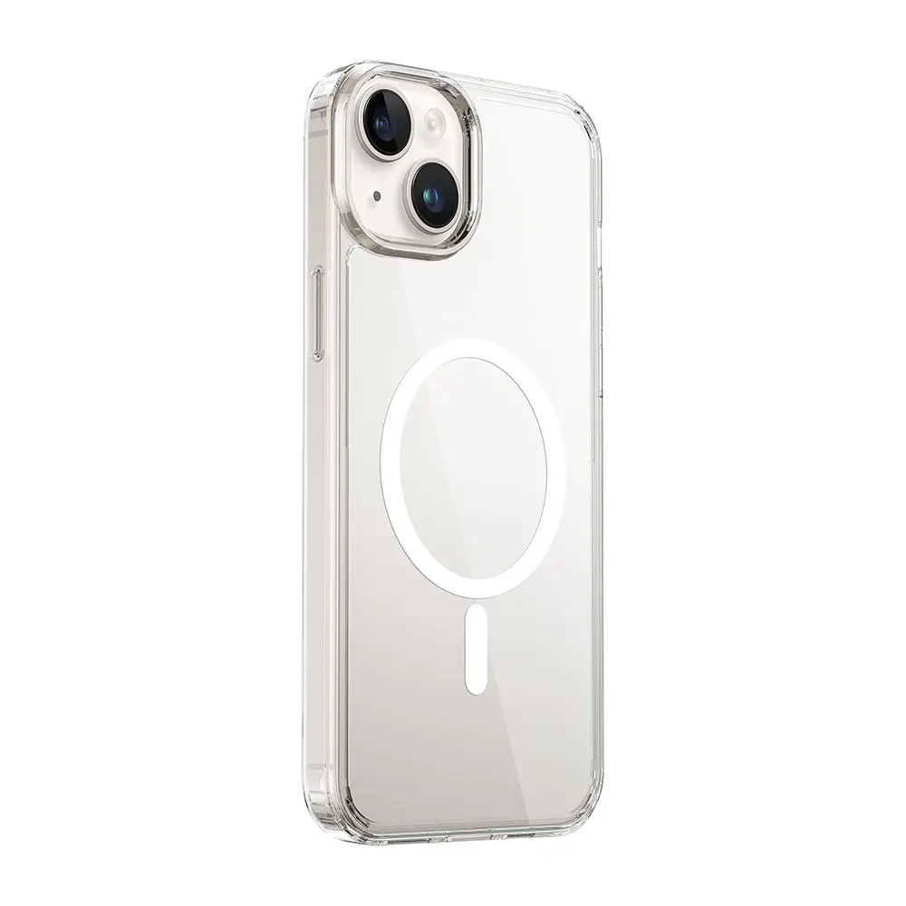 iPhone 15 Plus MagSafe Uyumlu Şeffaf Kılıf - Wiwu Magnetic Crystal