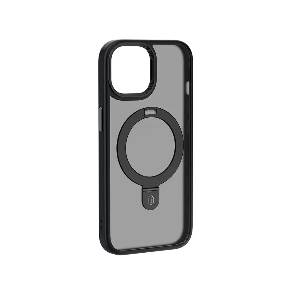 iPhone 15 Plus MagSafe Uyumlu Mat Arka Yüzeyli Standlı Kılıf - Wiwu ZMM-010