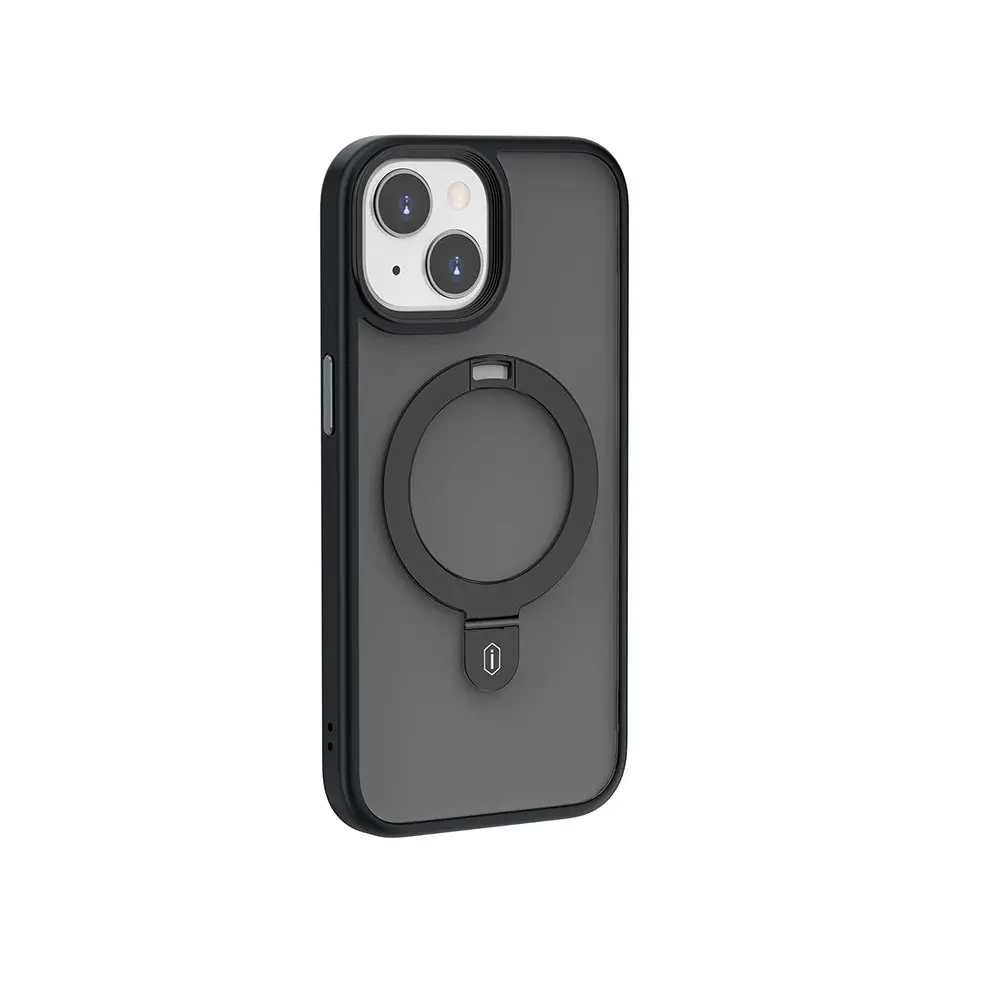 iPhone 15 Plus MagSafe Uyumlu Mat Arka Yüzeyli Standlı Kılıf - Wiwu ZMM-010