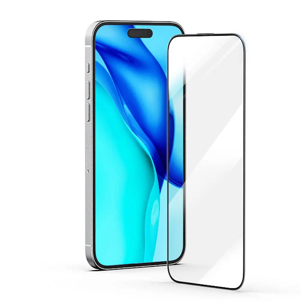 iPhone 15 Plus Full Transparan Temperli Cam Ekran Koruyucu - Recci RSP-A22HD