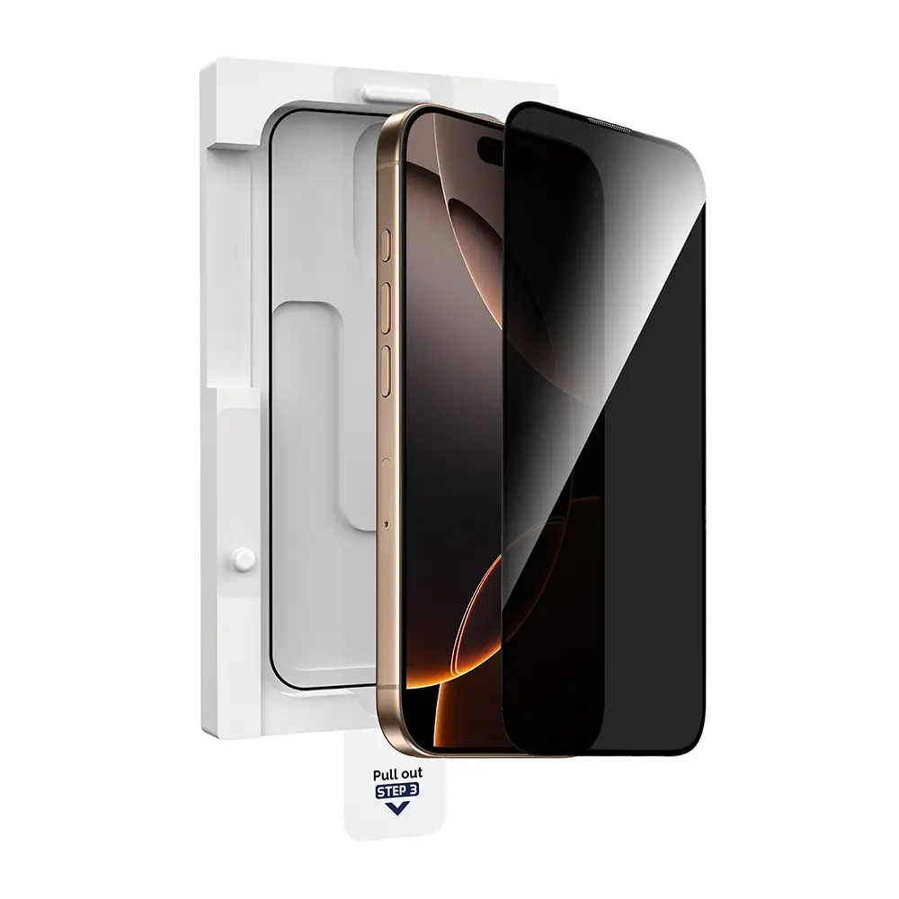 iPhone 15 Plus Privacy Ekran Koruyucu Film - Wiwu GT-021 Titan Guard