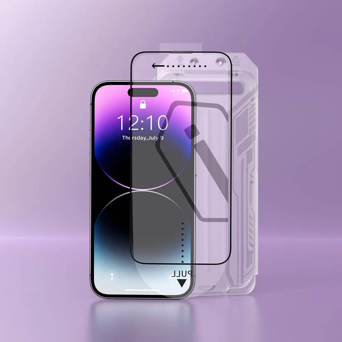 iPhone 15 Plus Ekran Koruyucu, Yerleştirici Aparatlı - Wiwu SQ-005