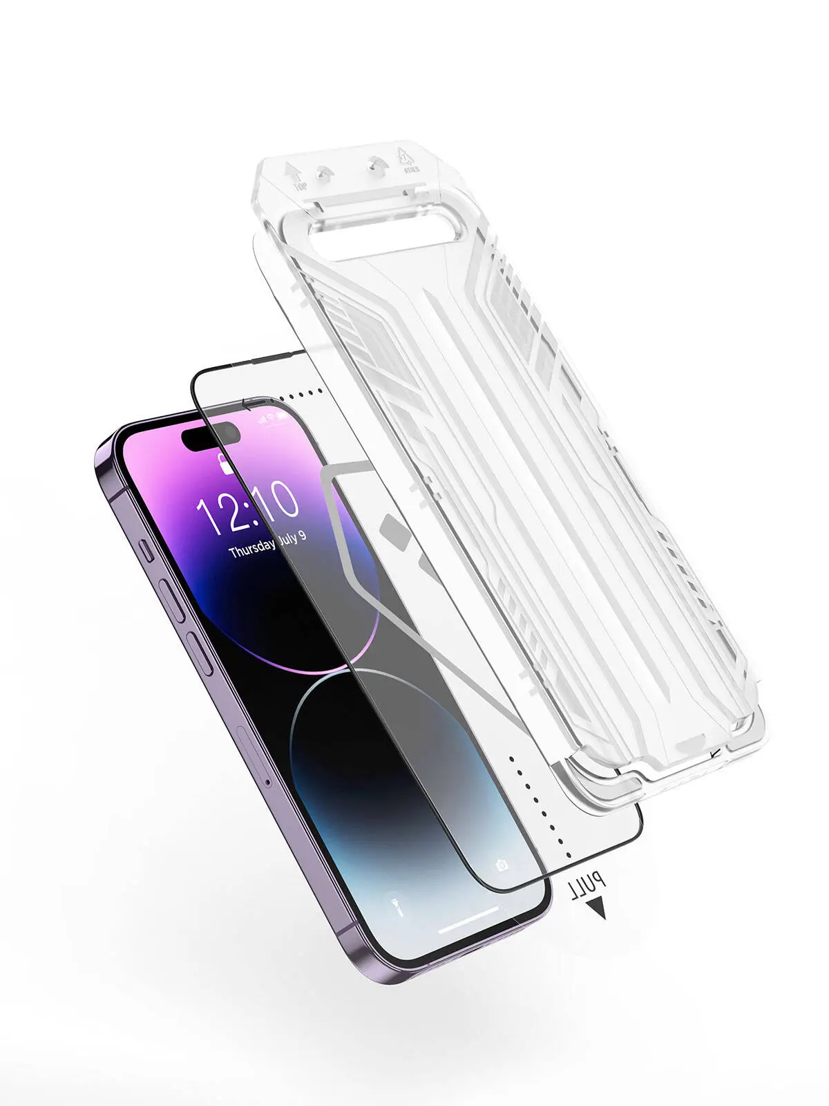 iPhone 15 Plus Ekran Koruyucu, Yerleştirici Aparatlı - Wiwu SQ-005