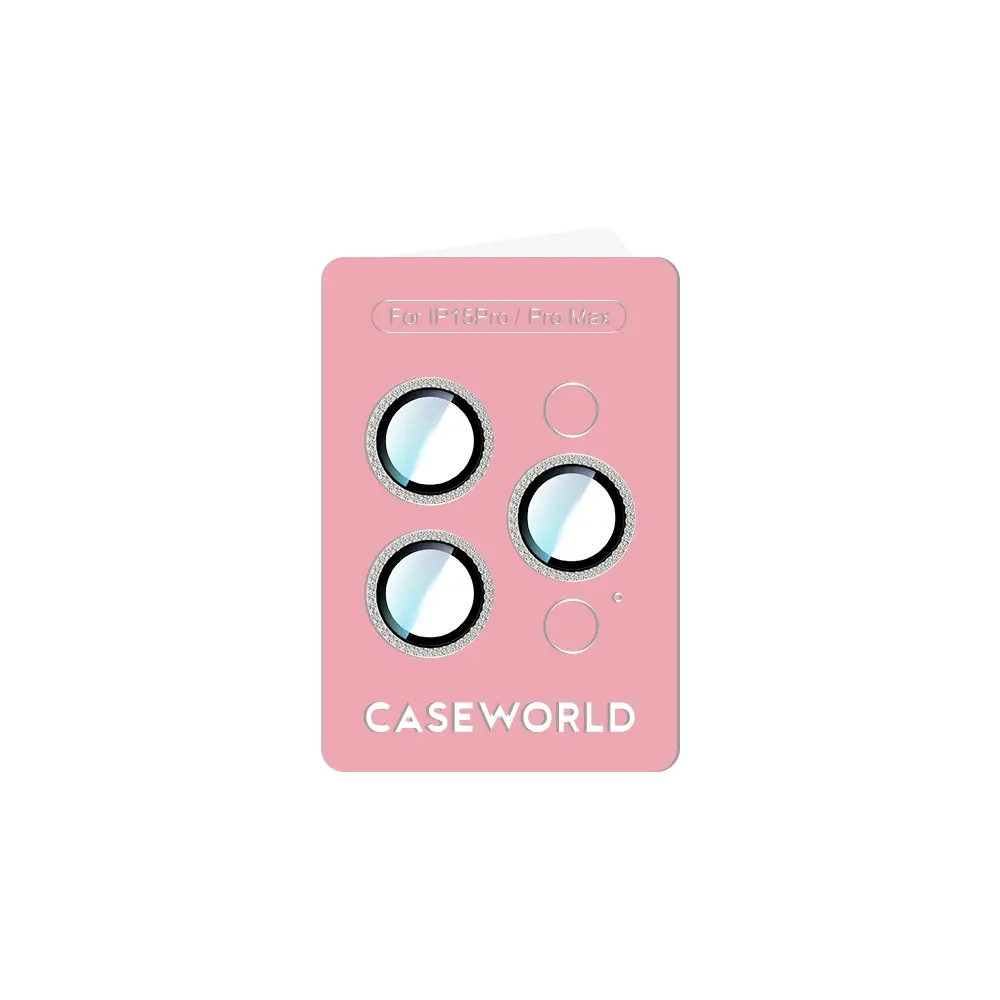 iPhone 15 Pro Taşlı Kamera Lens Koruyucu - CaseWorld Alloy Sparkling Diamond