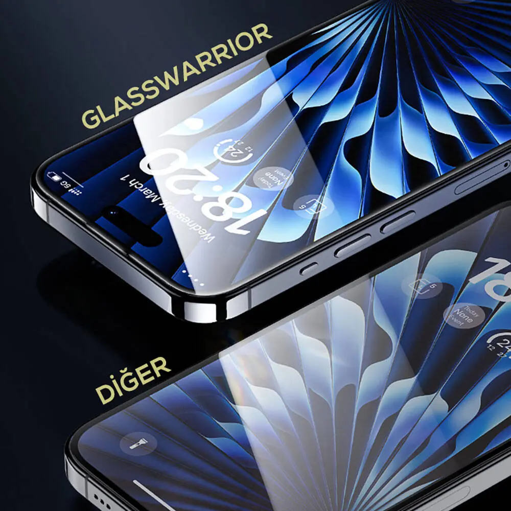 iPhone 15 Pro Temperli Cam Ekran Koruyucu, Uygulama Aparatlı - Benks Glass Warrior