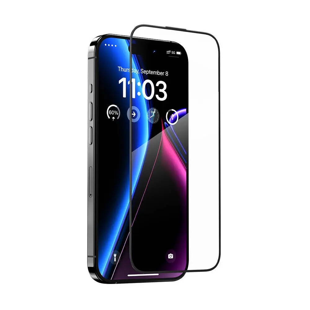 iPhone 15 Pro Temperli Cam Ekran Koruyucu, Uygulama Aparatlı - Benks Glass Warrior