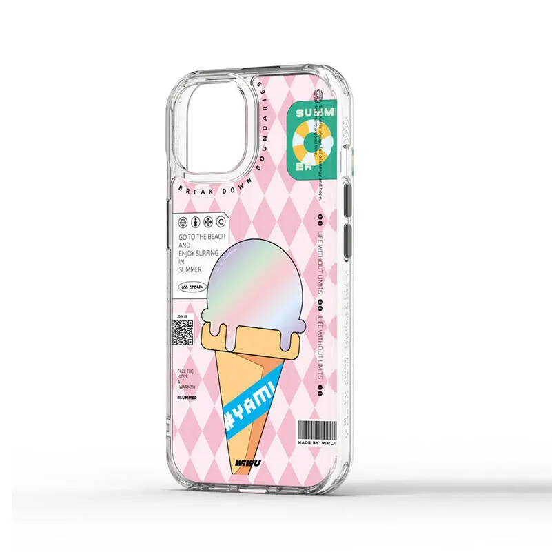 iPhone 15 Pro Çift Katman Desenli Kılıf - Wiwu Summer Serisi