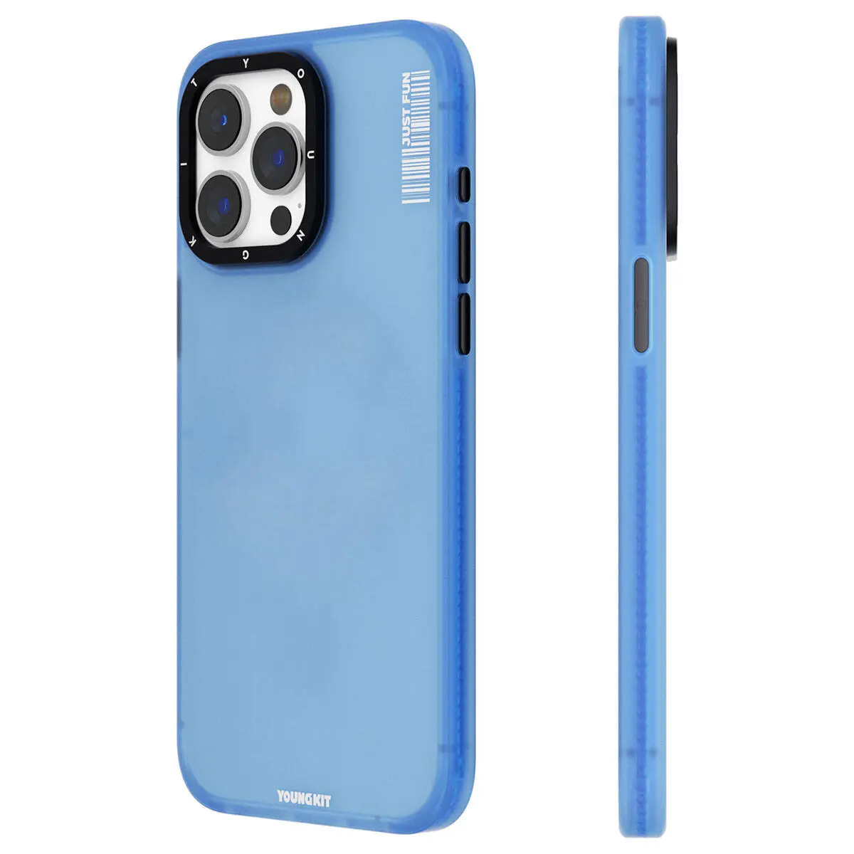 iPhone 15 Pro Şeffaf Buzlu Mat Kılıf - Youngkit Colored Sand