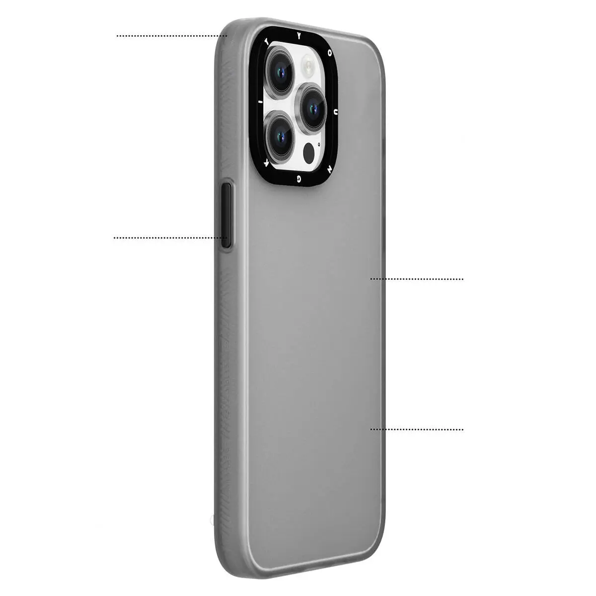 iPhone 15 Pro Şeffaf Buzlu Mat Kılıf - Youngkit Hidden Sand