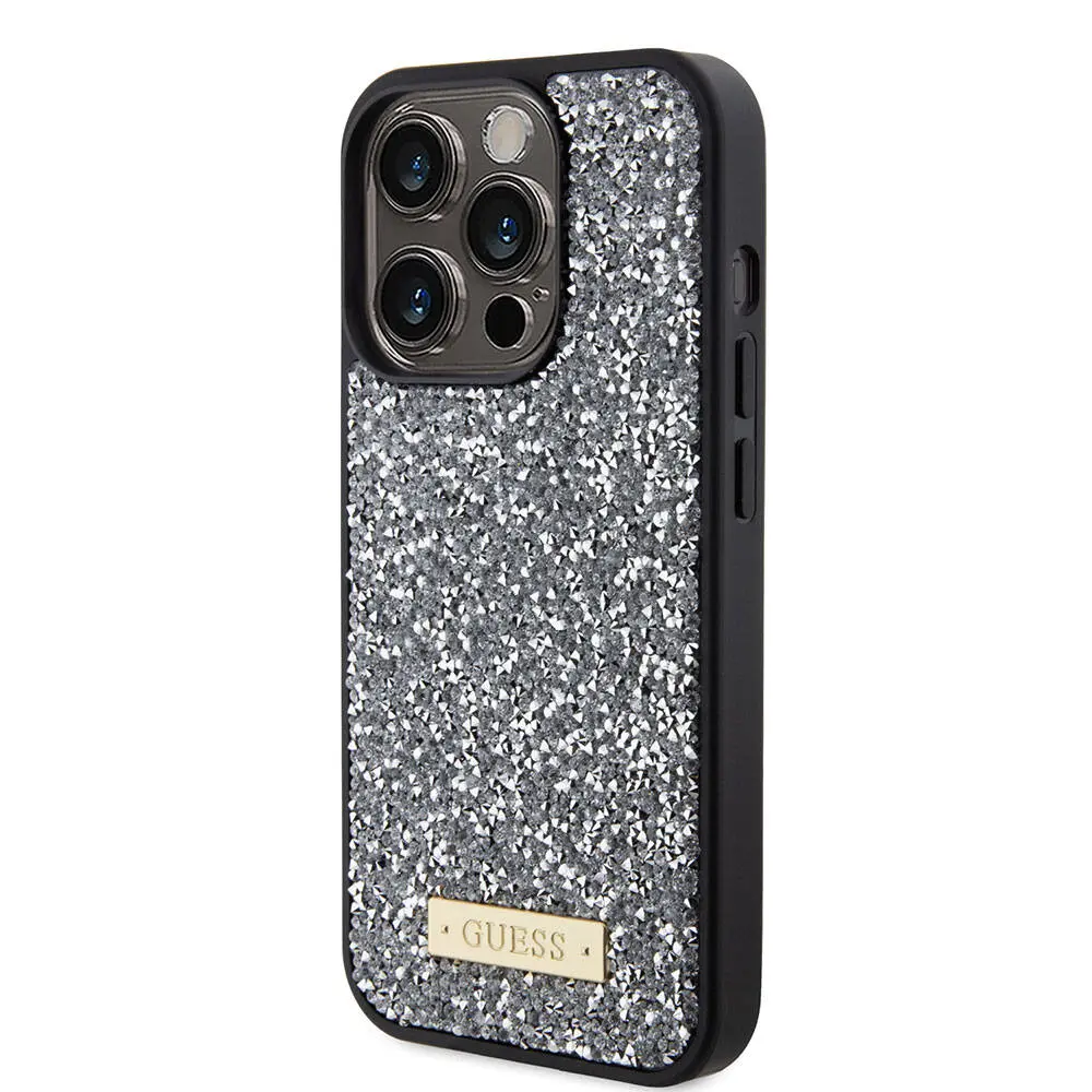 iPhone 15 Pro Taşlı Arka Yüzey Kılıf - Guess Lisanslı