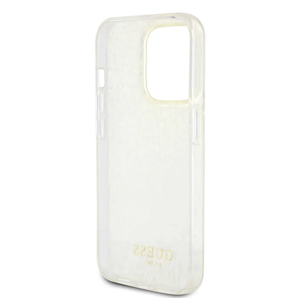 iPhone 15 Pro Guess Lisanslı Mirror Disco Yazı Logolu Kılıf