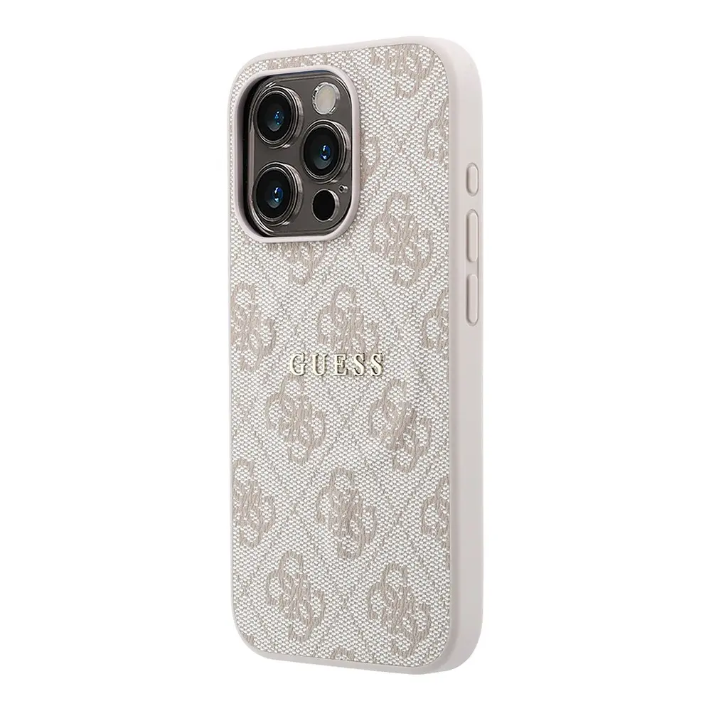 iPhone 15 Pro MagSafe Uyumlu Kabartmalı 4G Desenli Kılıf - Guess