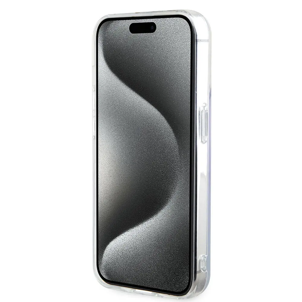 iPhone 15 Pro MagSafe Uyumlu Kılıf - Guess Iridescent Logolu
