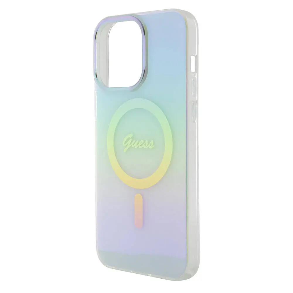iPhone 15 Pro MagSafe Uyumlu Kılıf - Guess Iridescent Logolu