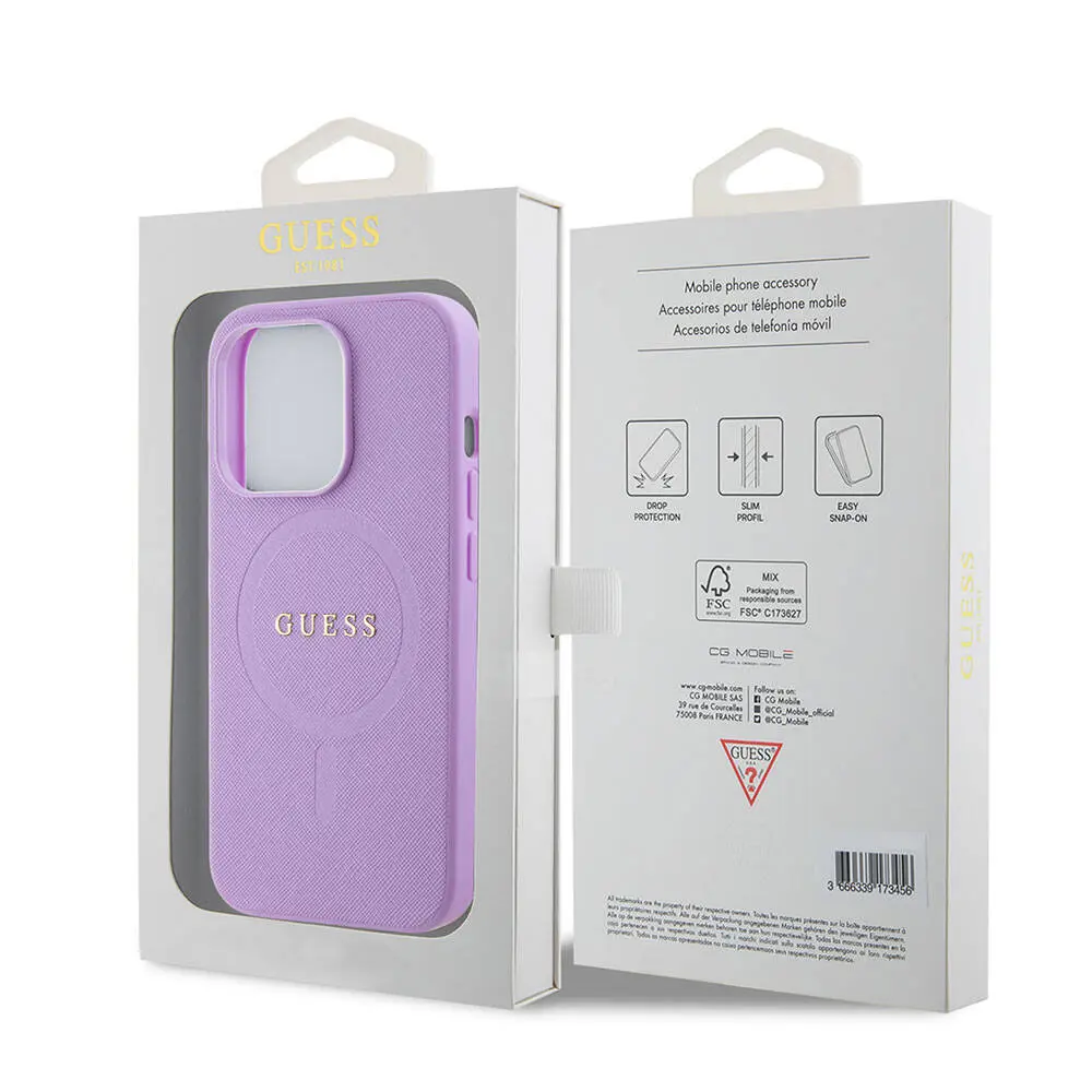 iPhone 15 Pro MagSafe Uyumlu Kılıf, Saffiano - Guess