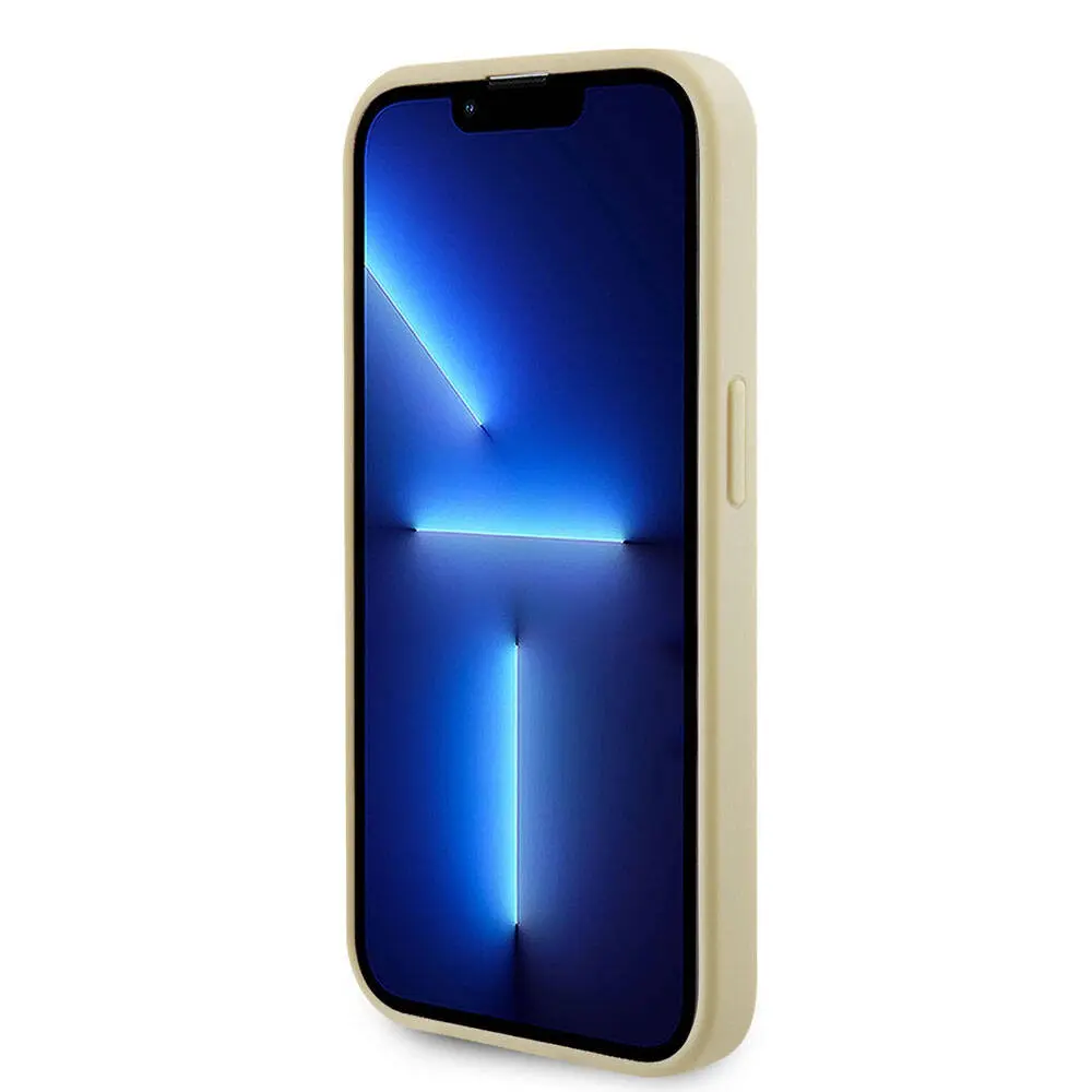 iPhone 15 Pro MagSafe Uyumlu Saffiano Kılıf - Guess Yazı Logolu