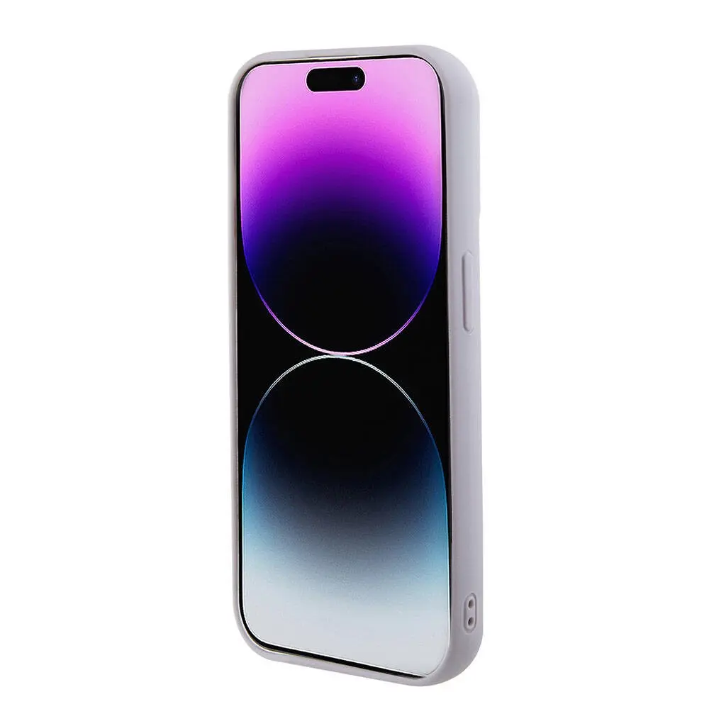 iPhone 15 Pro PU Deri Metal Logolu Kapitone Kılıf - Guess